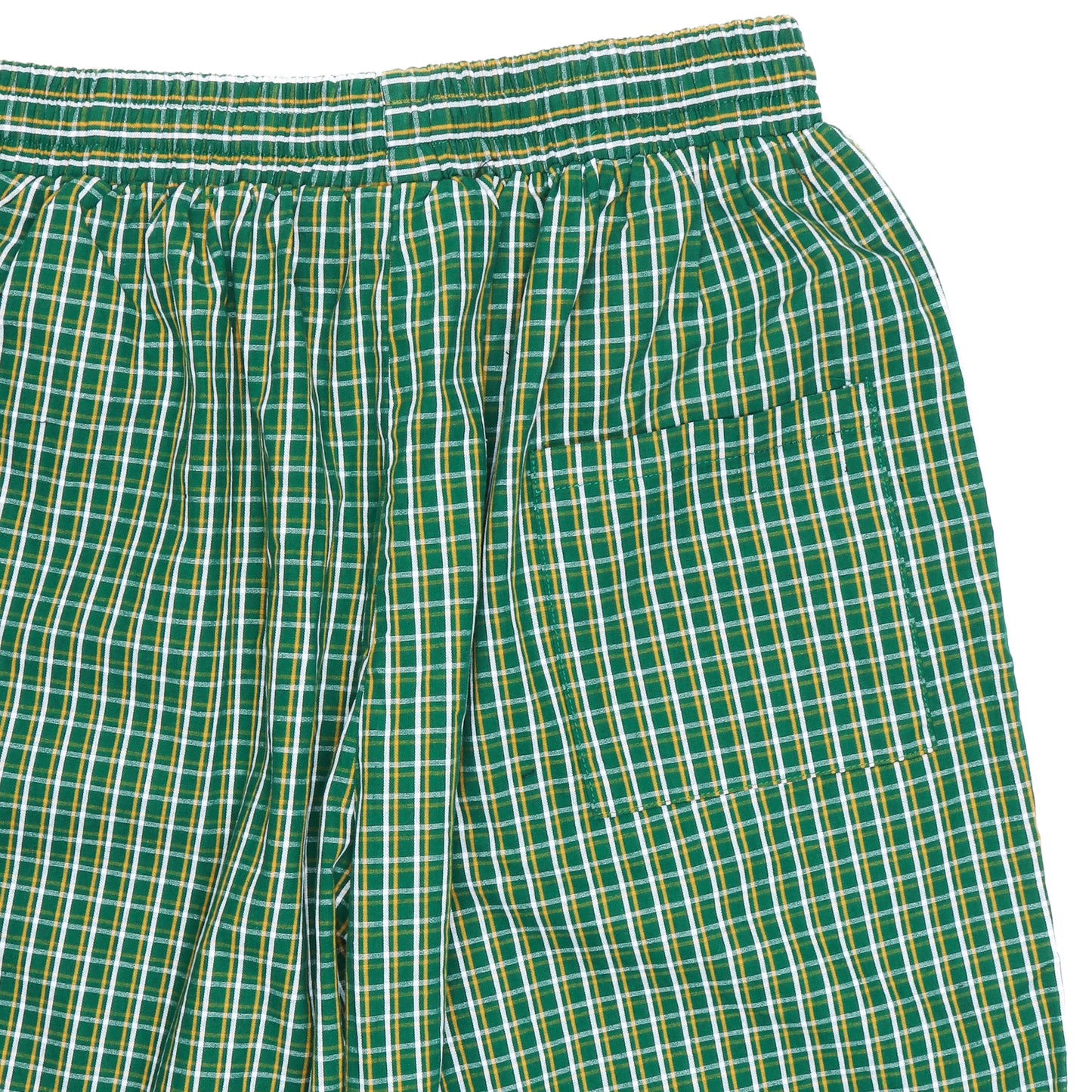 Logo Baggy Plaid Shorts (Green)