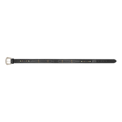 Rosary Studded Leather Belt (Black)