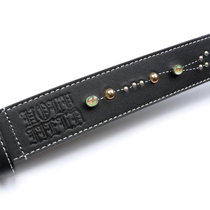 Rosary Studded Leather Belt (Black)