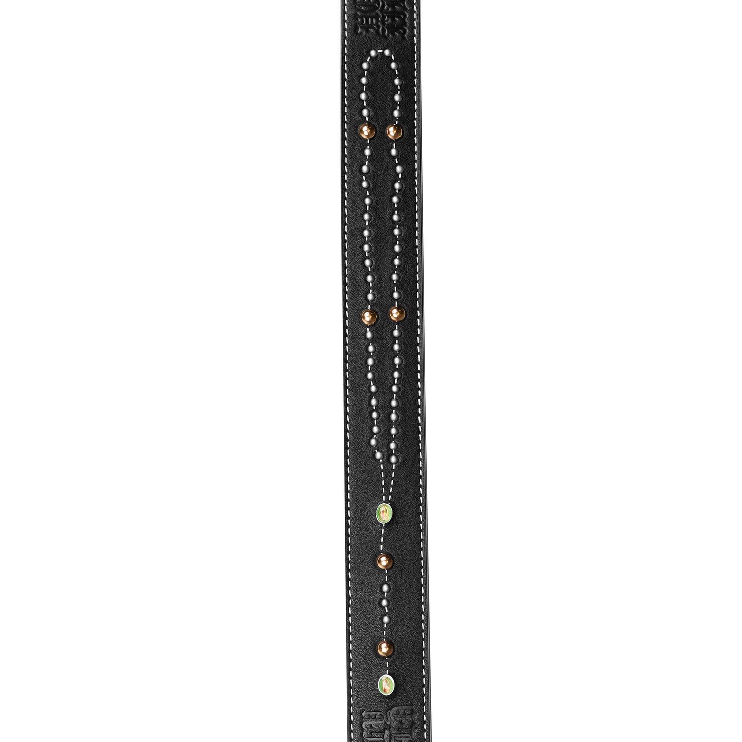 Rosary Studded Leather Belt (Black)