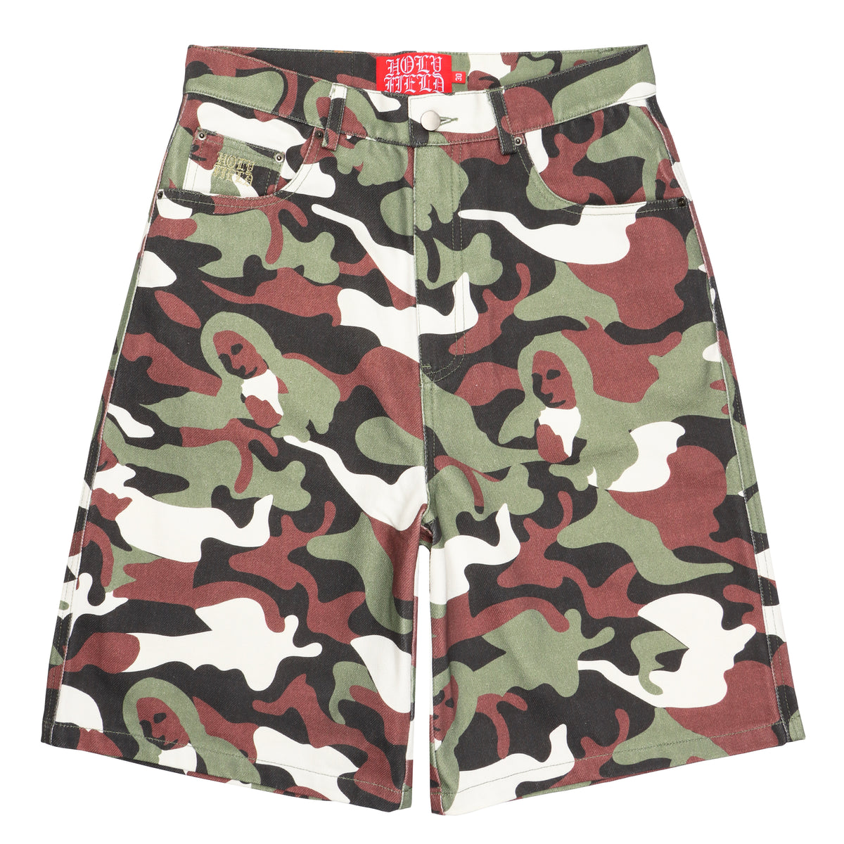 "Holy Fields" Denim Shorts (Woodland)