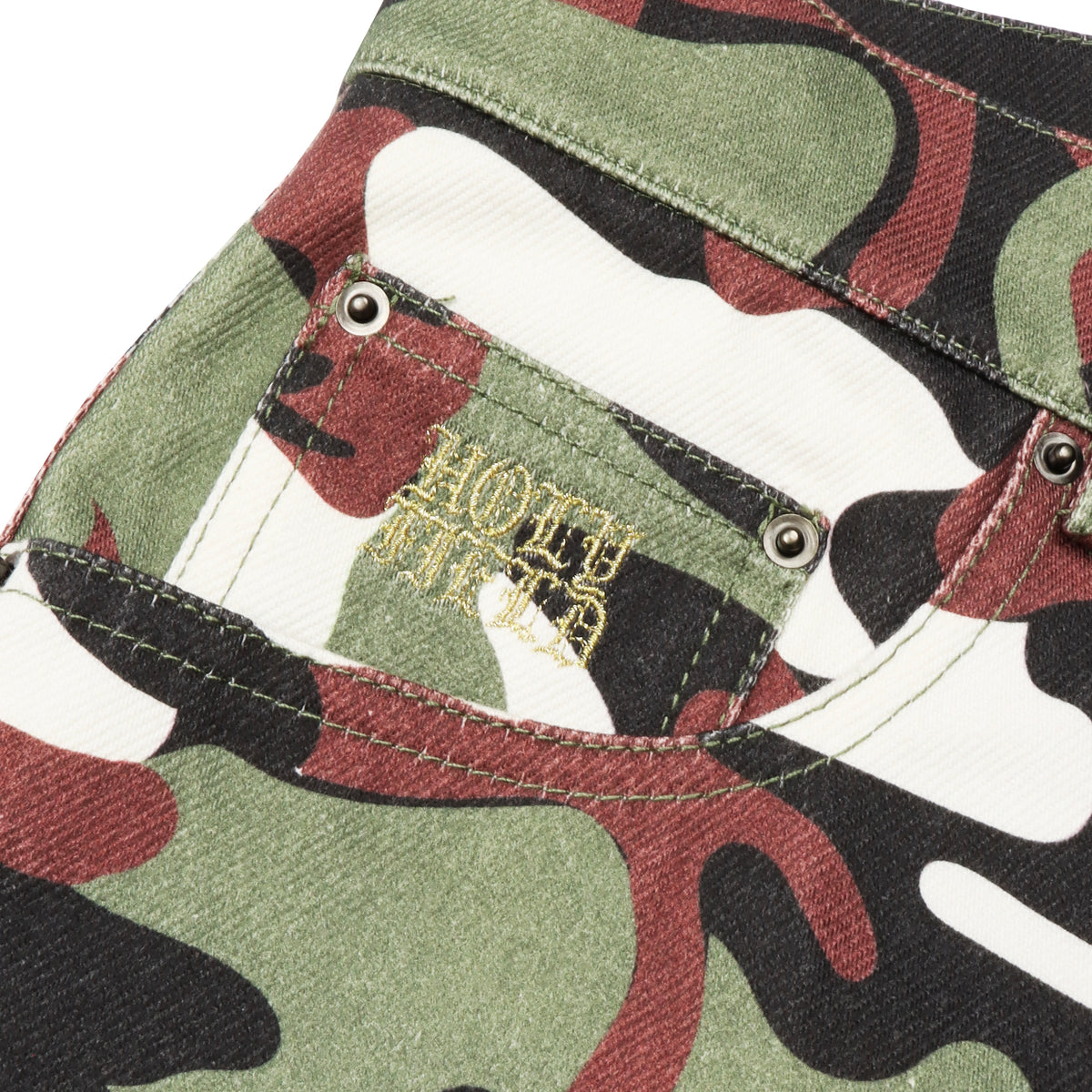 "Holy Fields" Denim Shorts (Woodland)