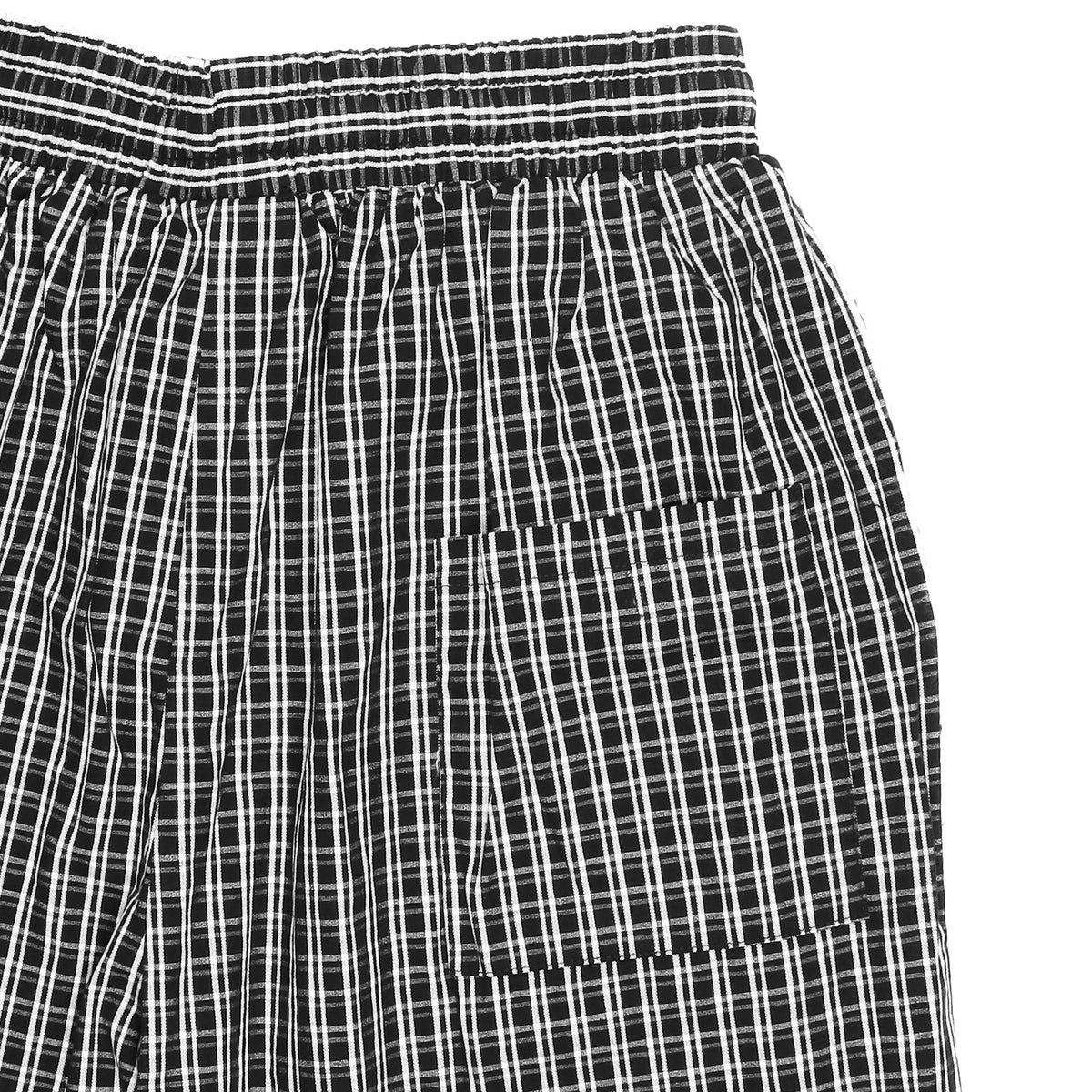 Logo Baggy Plaid Shorts (Black)