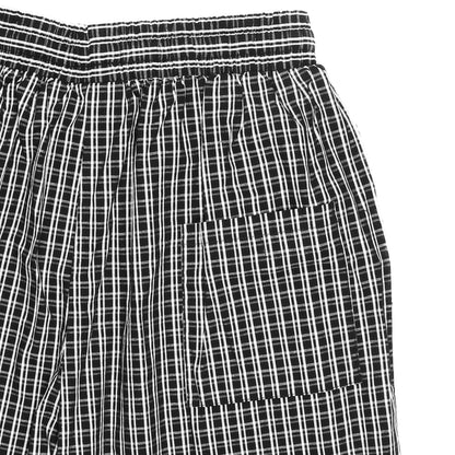 Logo Baggy Plaid Shorts (Black)