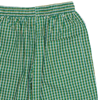 Logo Baggy Plaid Shorts (Green)